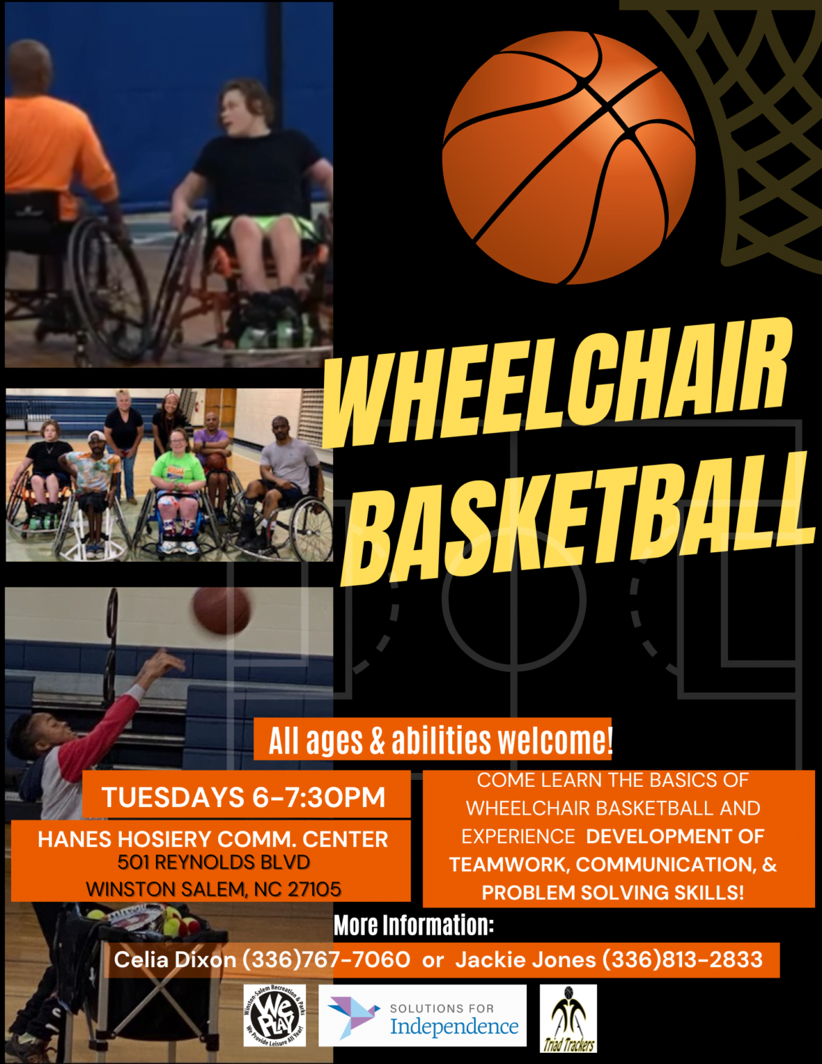 Wheelchair Basketball at Hanes Hosiery Community Center **Back to ...