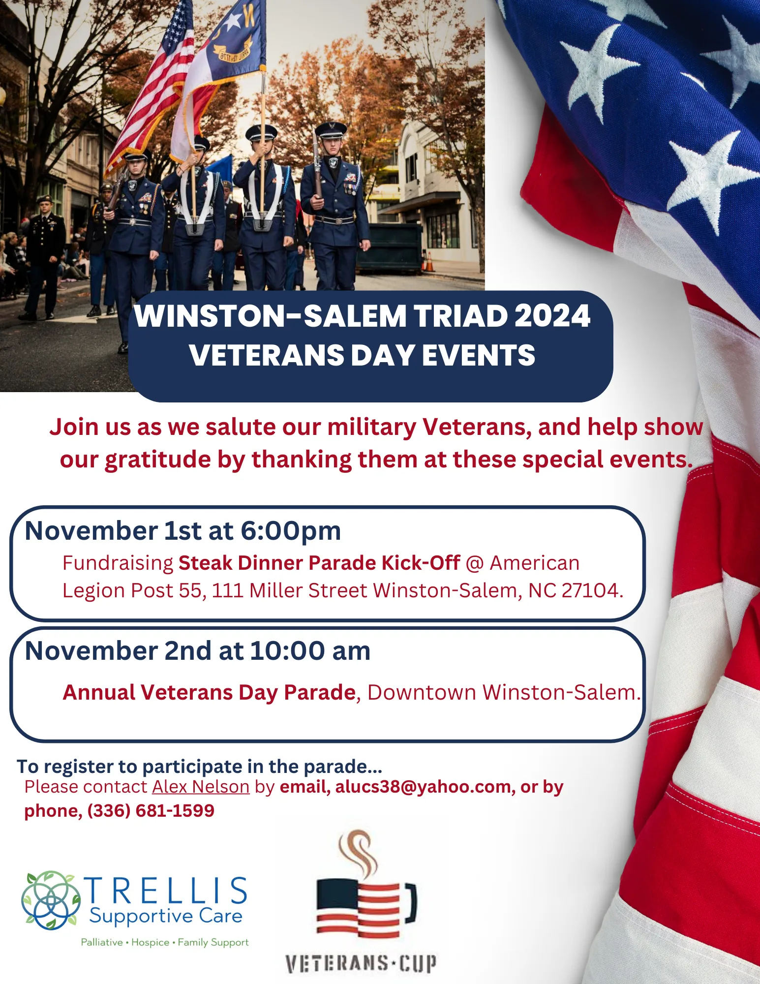 2024 Triad Winston Salem Veterans Day Parade flyer (1)